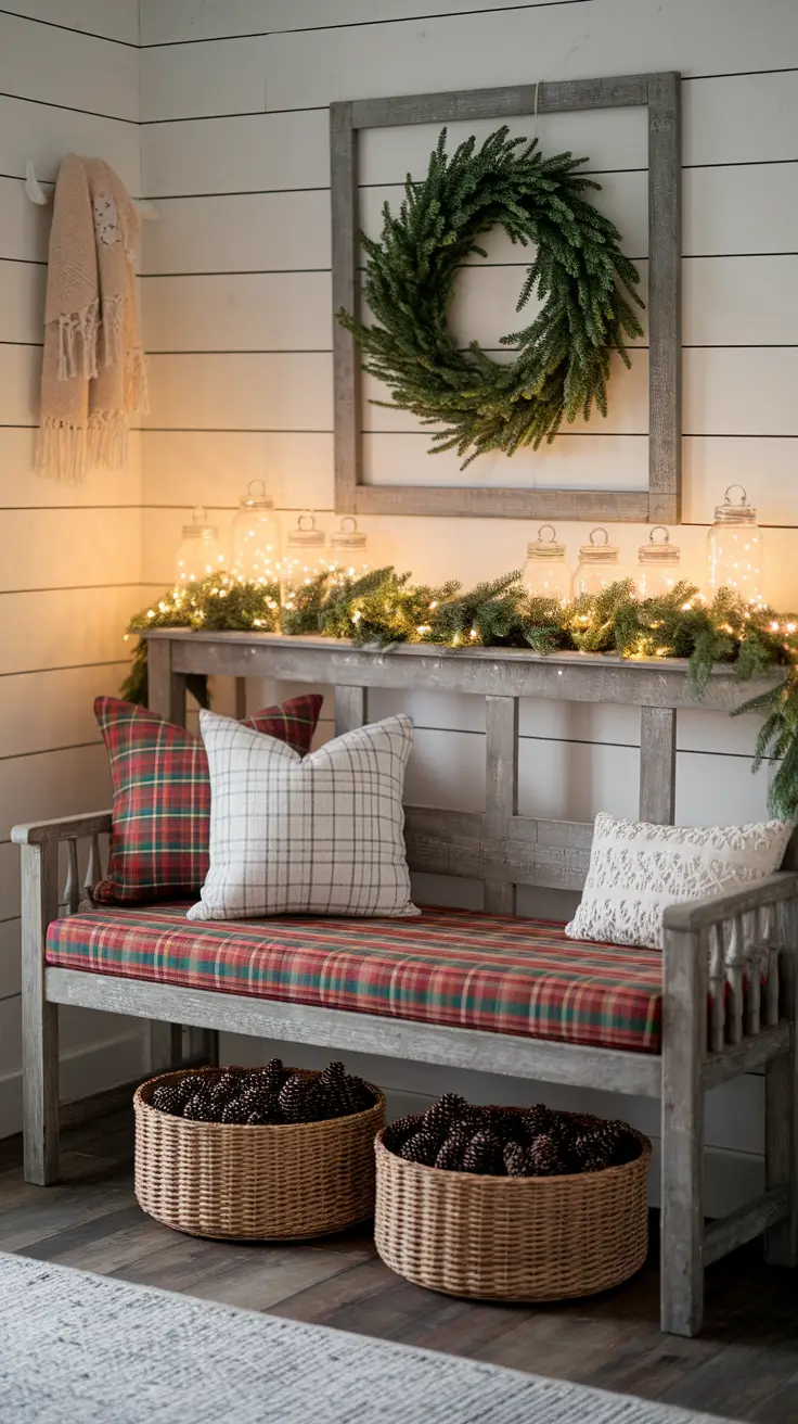 22 Christmas Entryway Ideas 2025: Front Porch, Foyer & Modern Table Decor