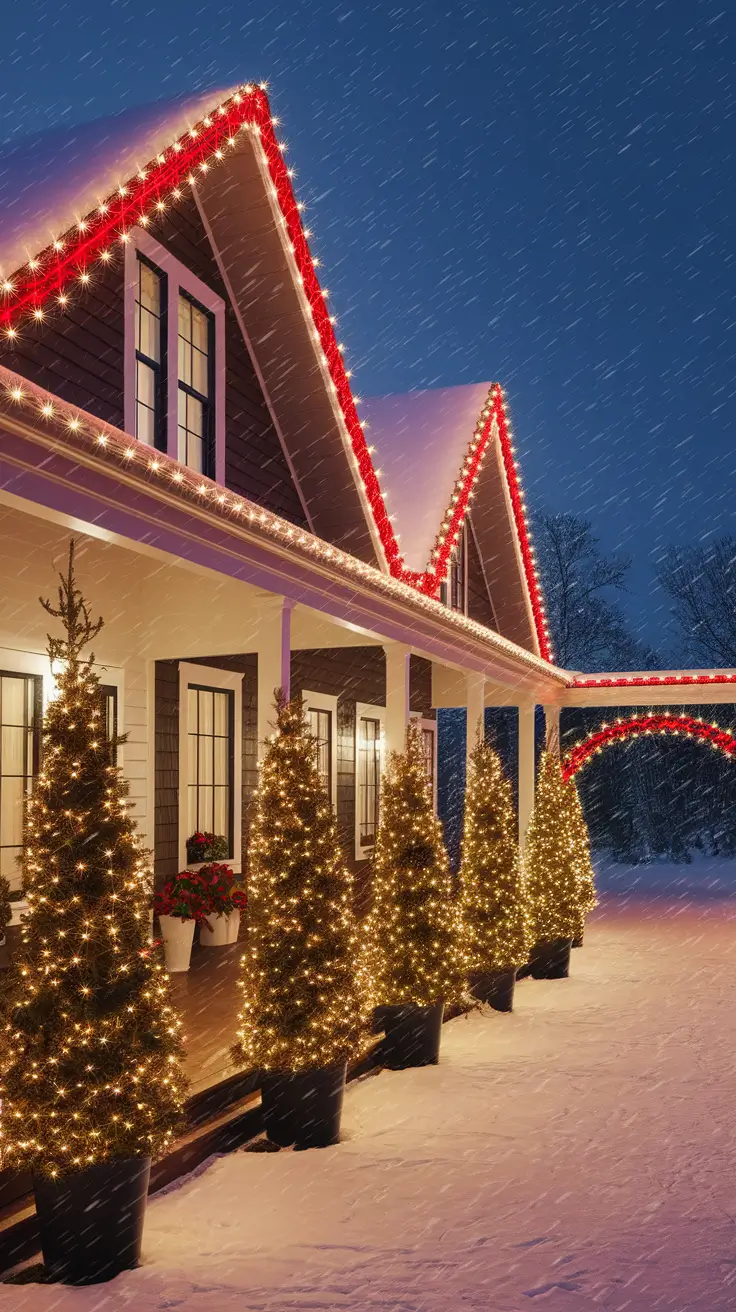 21 Red and White Christmas Lights 2025: Outdoor House and Tree Decoration Ideas