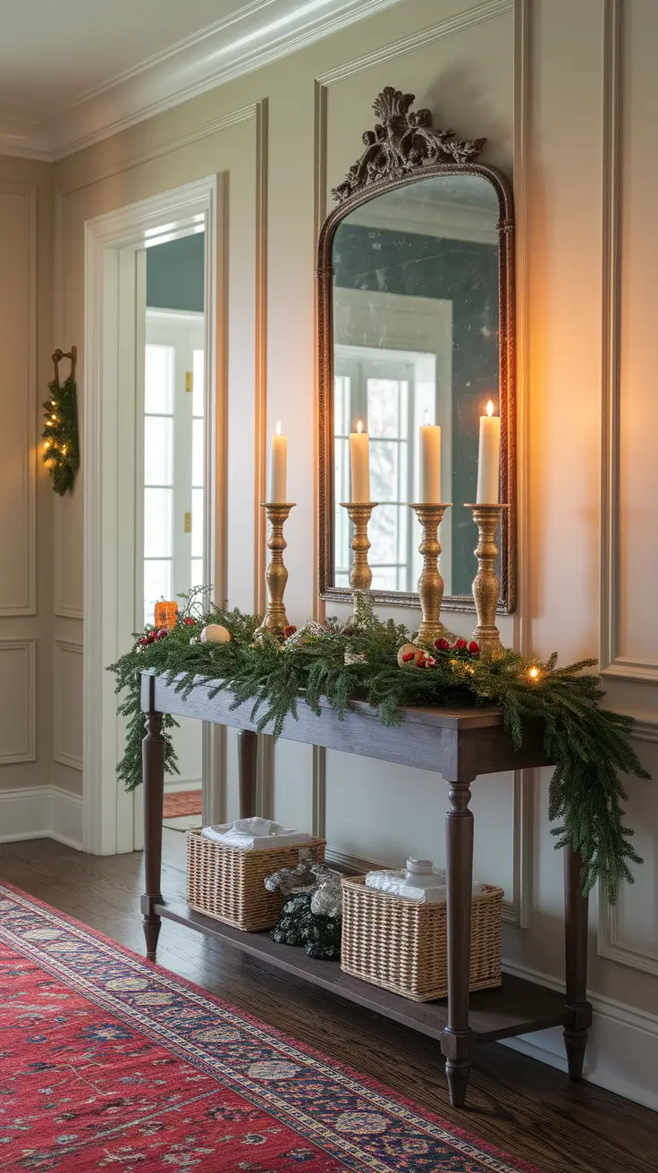22 Christmas Entryway Ideas 2025: Front Porch, Foyer & Modern Table Decor