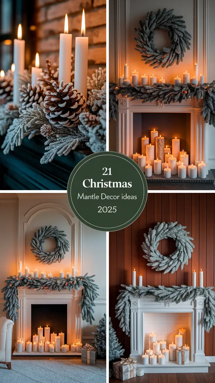 21 Christmas Mantle Decor Ideas 2025: Rustic, DIY, and Elegant Fireplace Inspiration