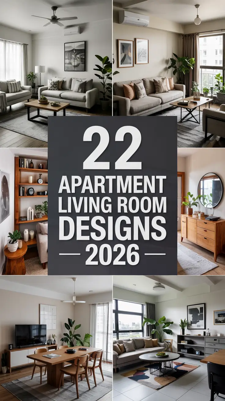 22 Apartment Living Room Designs 2026: Cozy, Modern And Stylish Inspiration