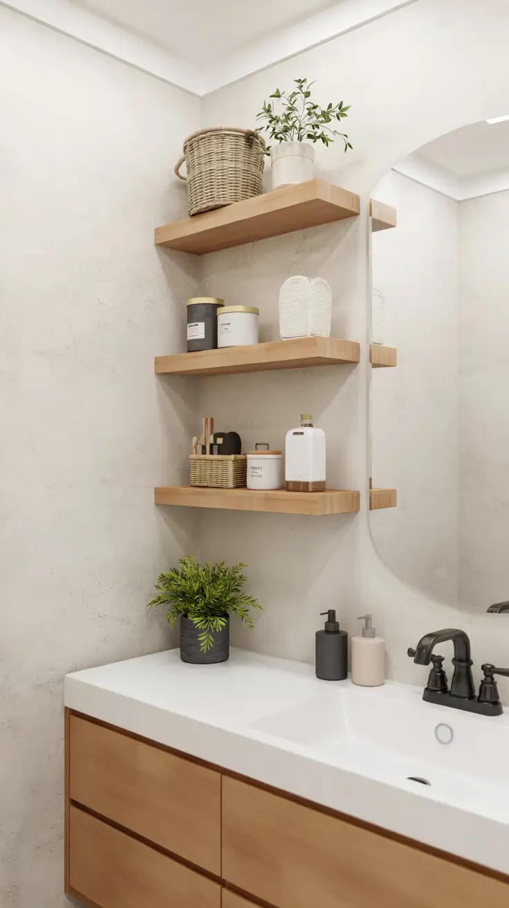 22 Bathroom Shelves Ideas 2026: Modern Wall Storage That Looks Built-In