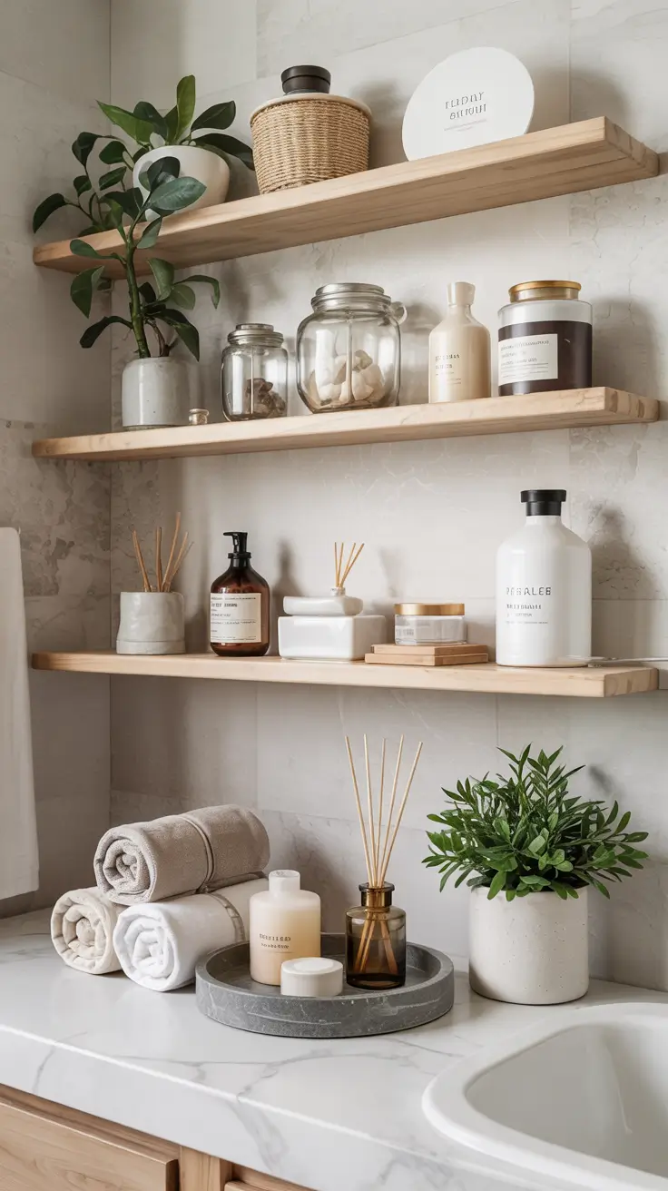 22 Bathroom Shelves Ideas 2026: Modern Wall Storage That Looks Built-In