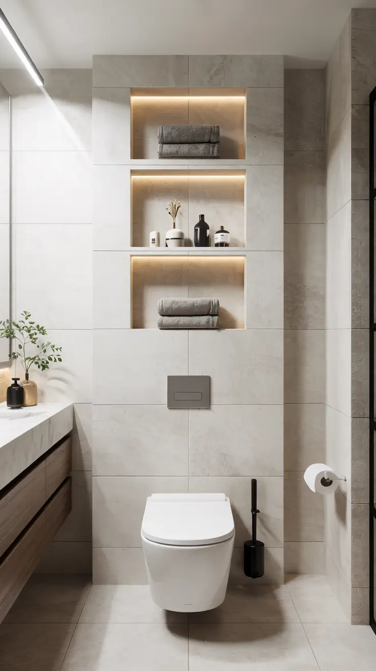 22 Bathroom Shelves Ideas 2026: Modern Wall Storage That Looks Built-In