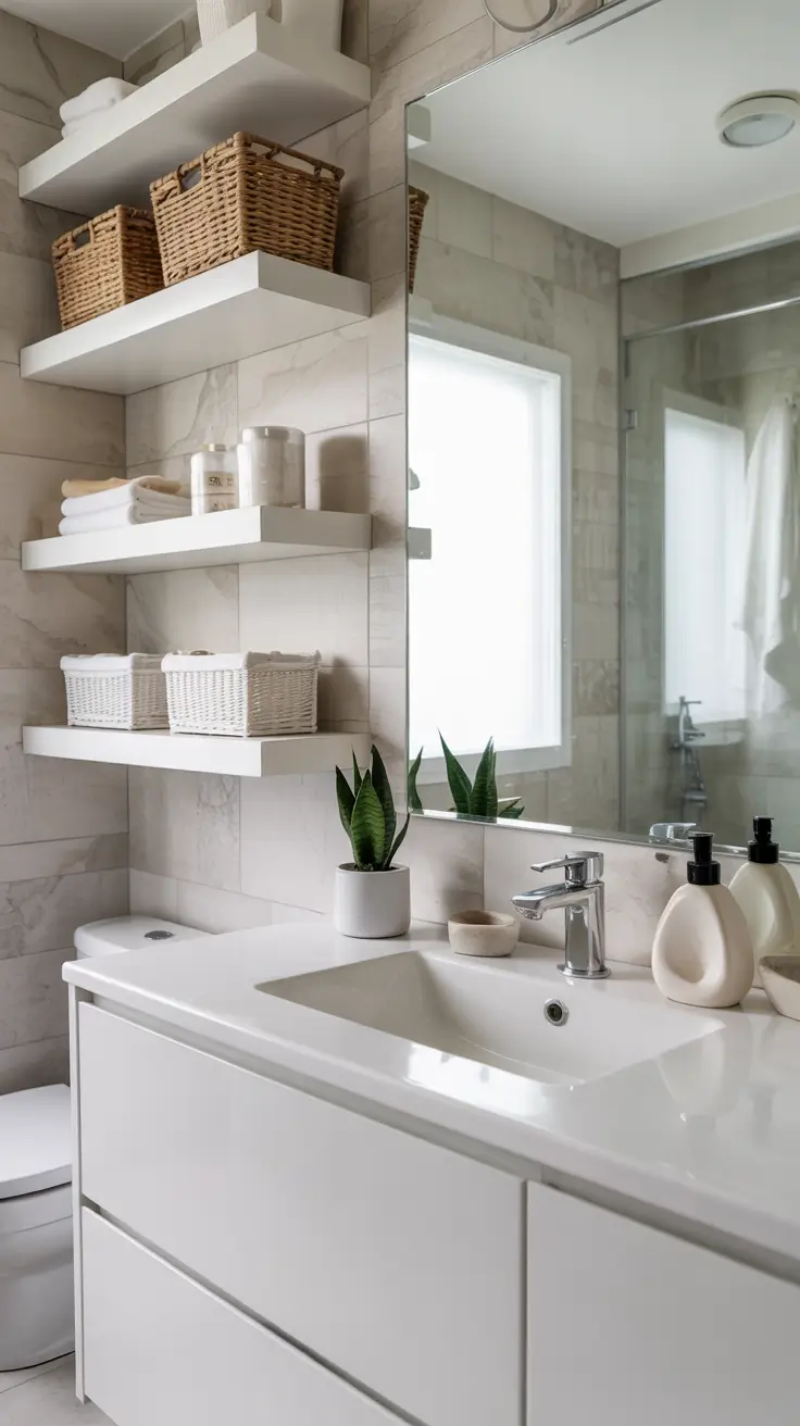 22 Bathroom Shelves Ideas 2026: Modern Wall Storage That Looks Built-In