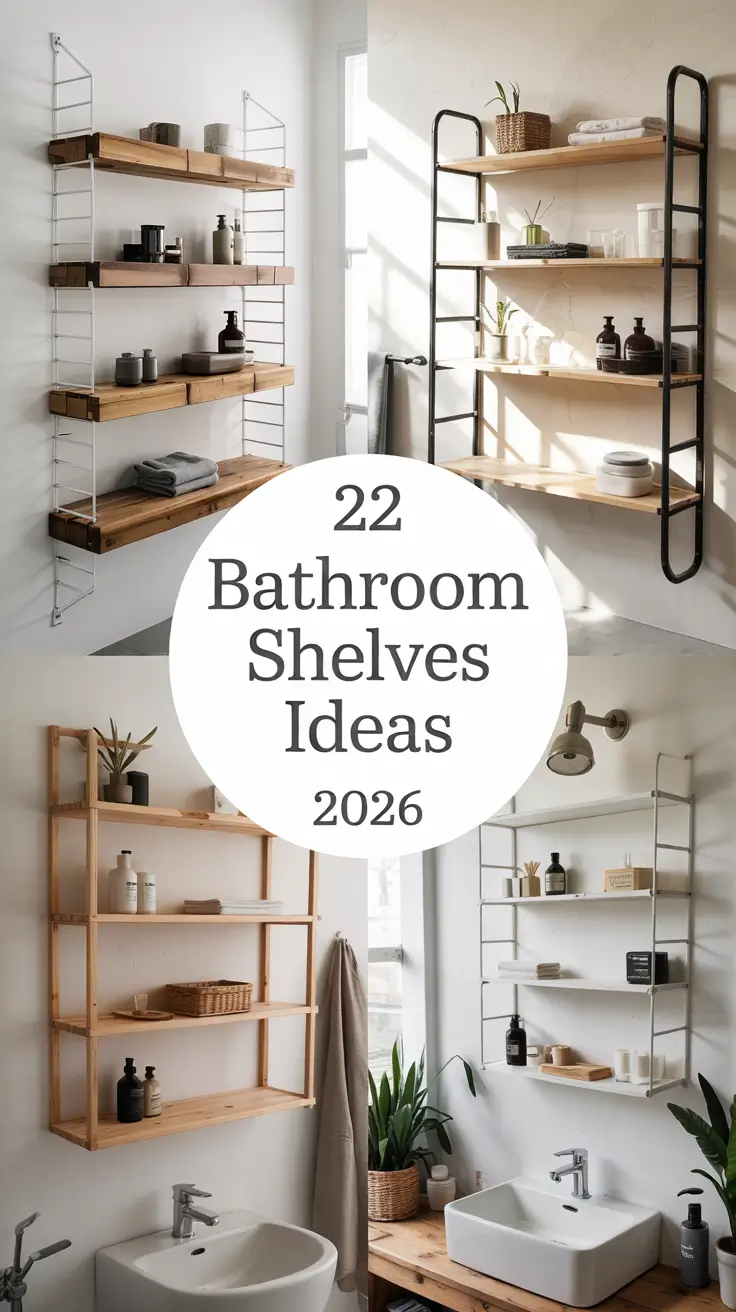 22 Bathroom Shelves Ideas 2026: Modern Wall Storage That Looks Built-In