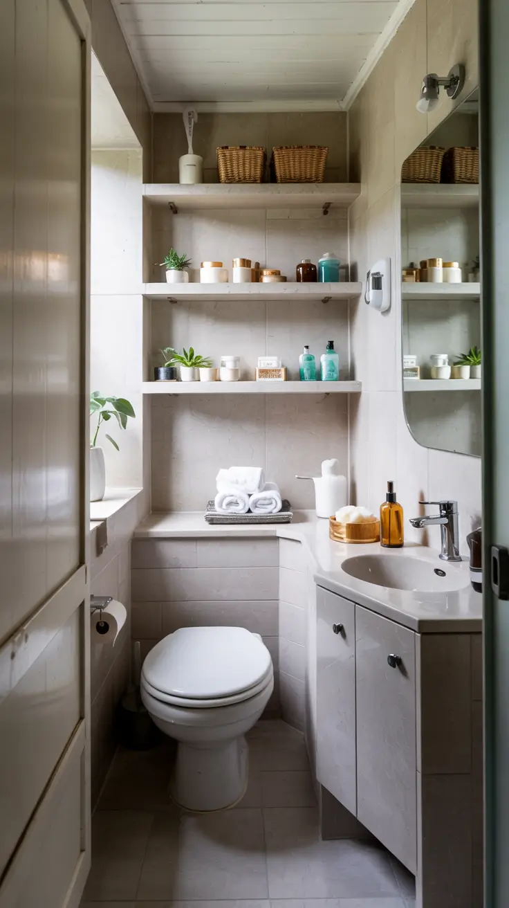 22 Bathroom Shelves Ideas 2026: Modern Wall Storage That Looks Built-In