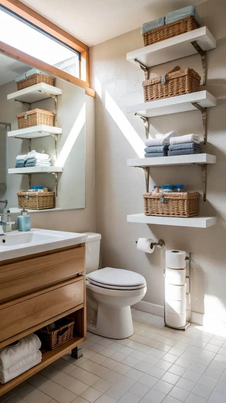 22 Bathroom Shelves Ideas 2026: Modern Wall Storage That Looks Built-In