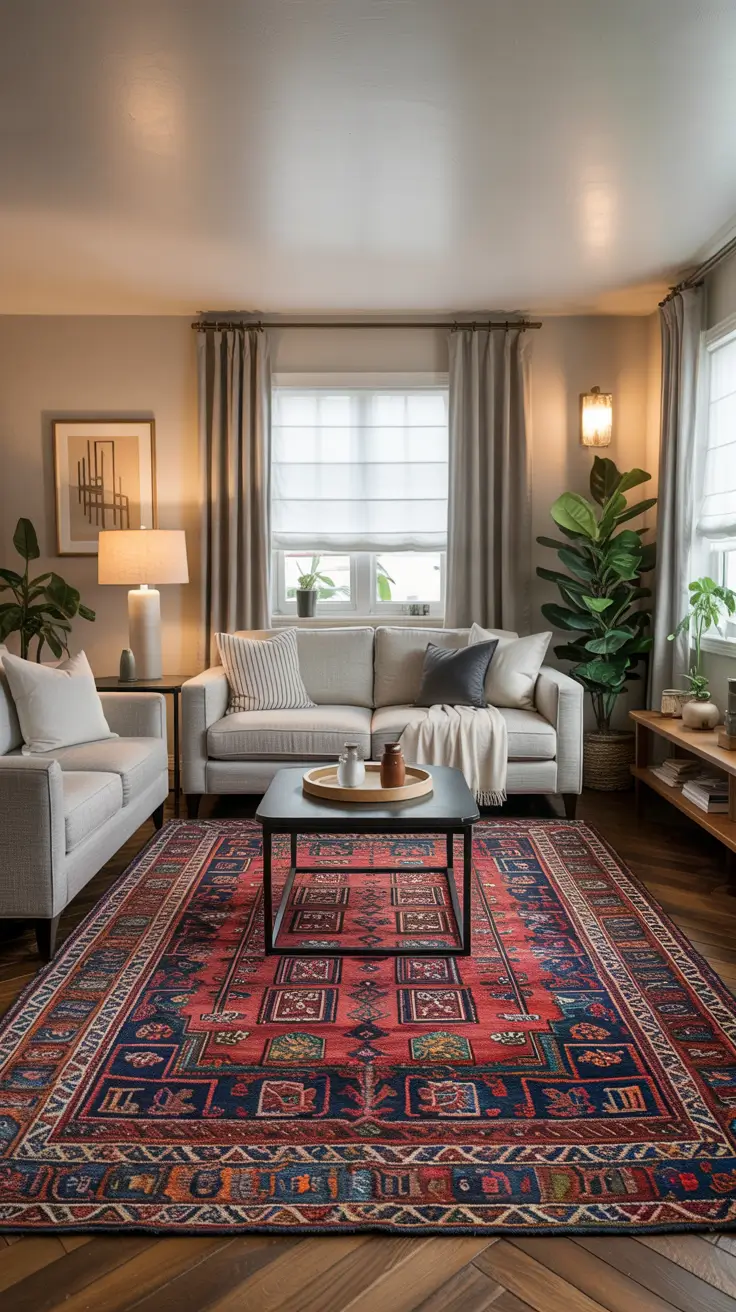 21 Rugs For Living Room Ideas 2026: Modern Looks, Sizes And Cozy Layouts