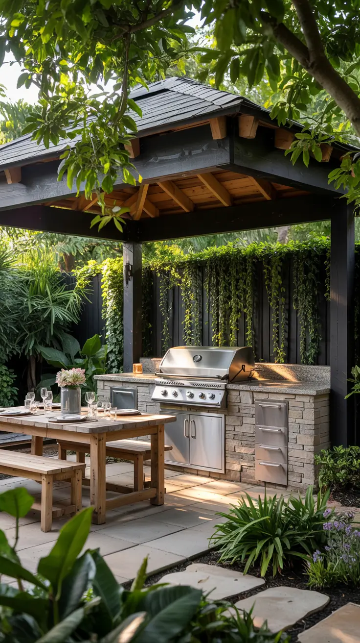 21 Outdoor BBQ Area With Roof 2026 - Modern Ideas For Rooftop, Patio And Small Backyard