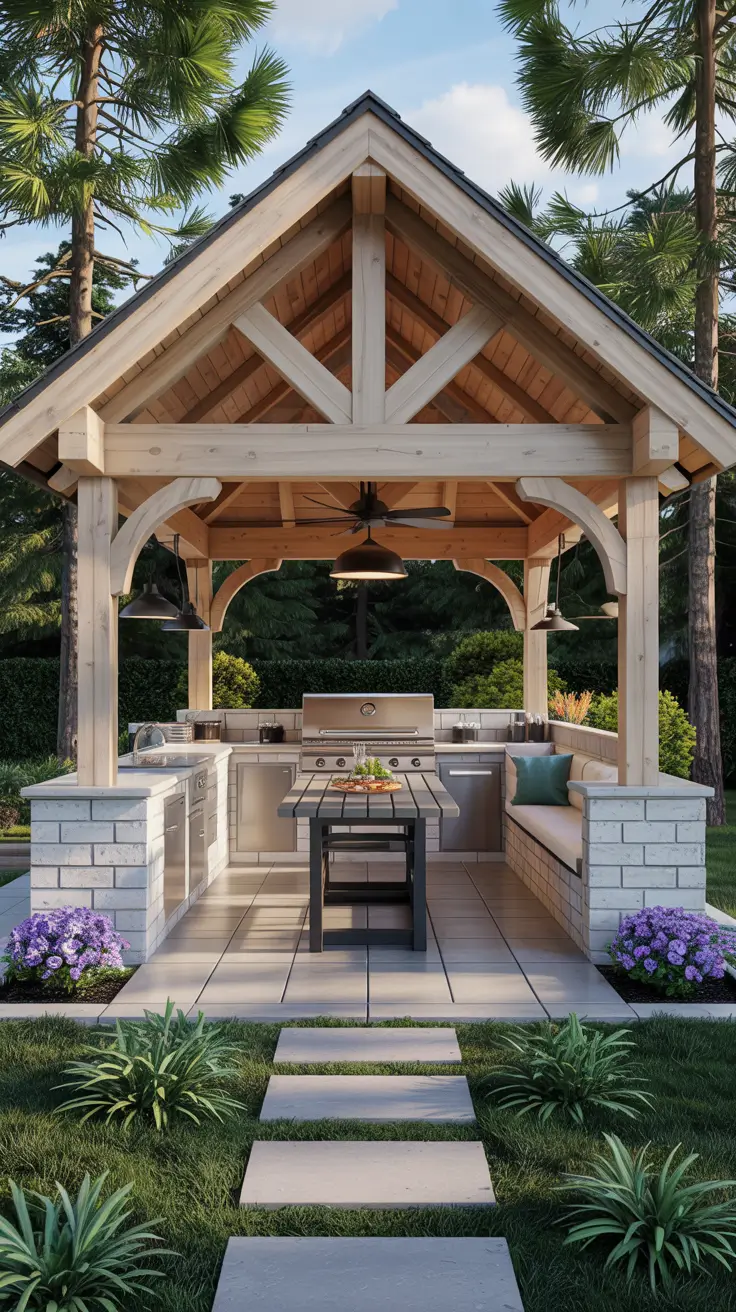 21 Outdoor BBQ Area With Roof 2026 - Modern Ideas For Rooftop, Patio And Small Backyard