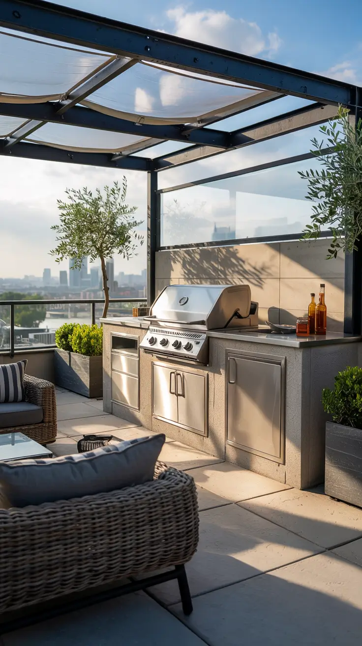 21 Outdoor BBQ Area With Roof 2026 - Modern Ideas For Rooftop, Patio And Small Backyard