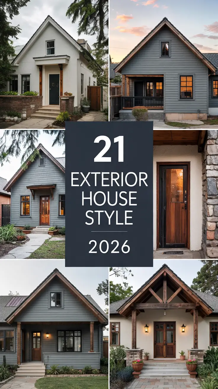 21 Exterior House Style 2026: Modern Exterior House Styles, Colors And Curb Appeal Ideas