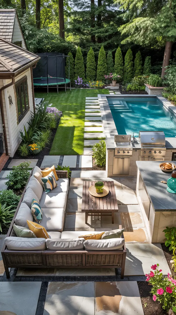 21 Family Backyard Layout Ideas 2026 - Kid Friendly Zones With Pool, Garden And Play Areas