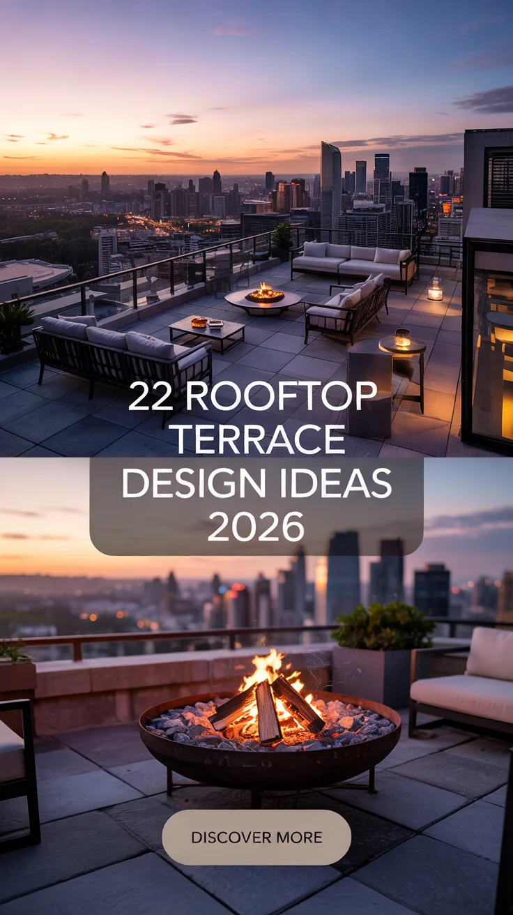 22 Rooftop Terrace Design Ideas 2026: Modern, Stylish, and Functional Outdoor Concepts