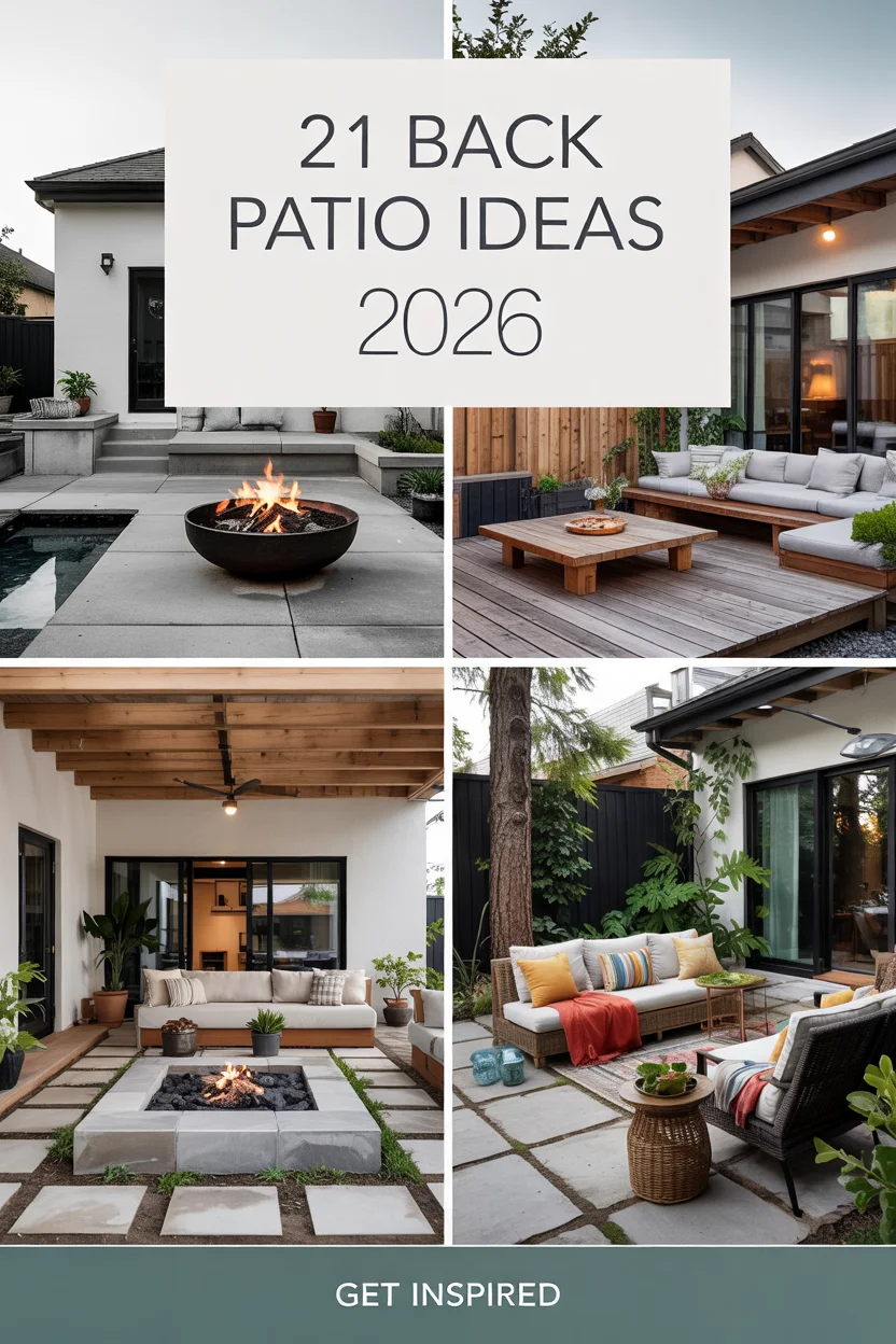 21 Back Patio Ideas 2026: Modern Outdoor Spaces, Covered Comfort, And Budget-Friendly Upgrades