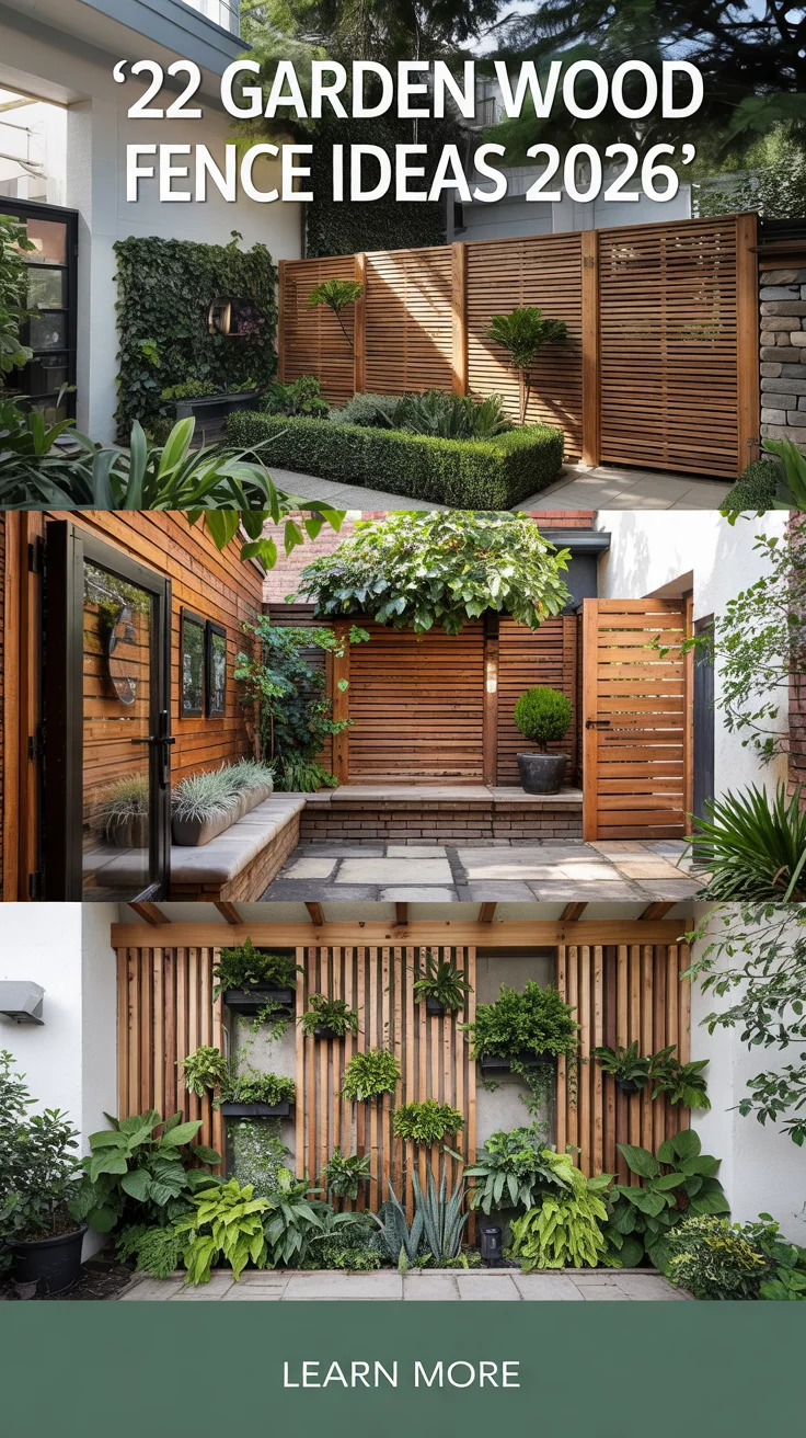 22 Garden Wood Fence Ideas 2026 - Modern Designs, DIY Builds And Decor Inspo