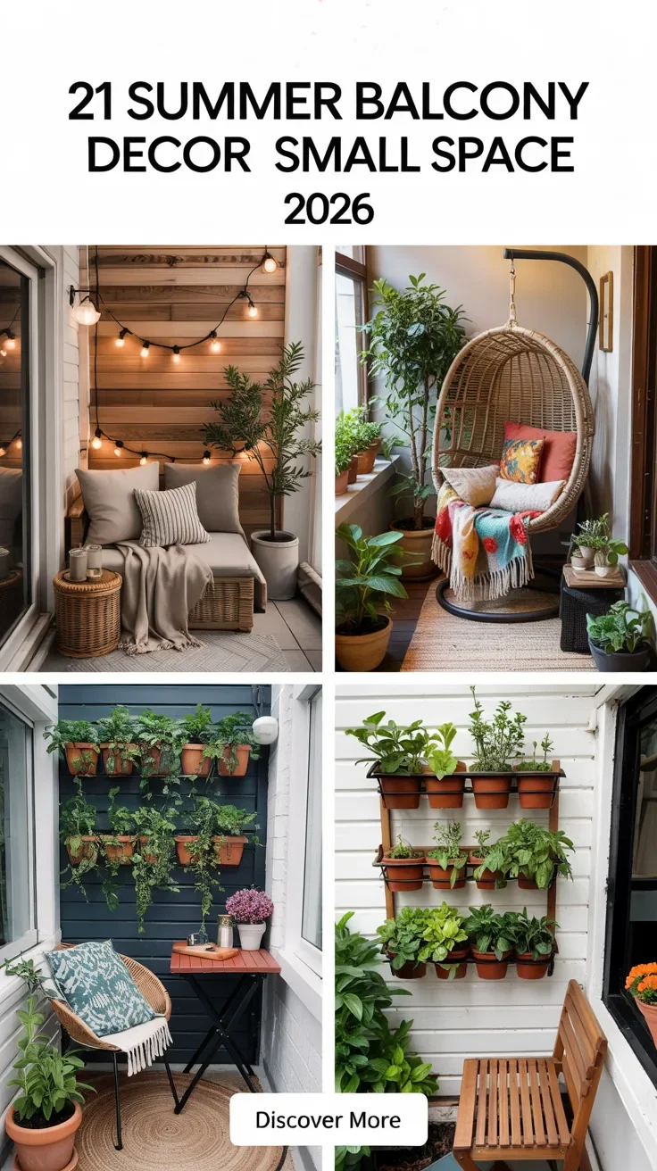 21 Summer Balcony Decor Ideas Small Space 2026: Stylish And Functional Outdoor Living Inspiration